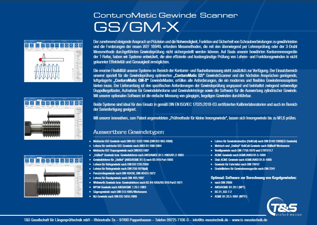 Máy kiểm tra bước Ren và biên dạng GS-GM-XT&S